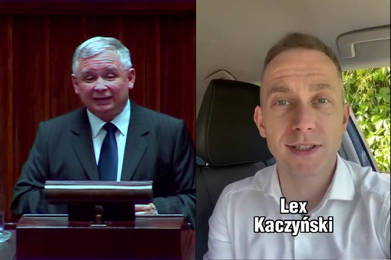 Jarosław Kaczyński i Cezary Tomczyk.