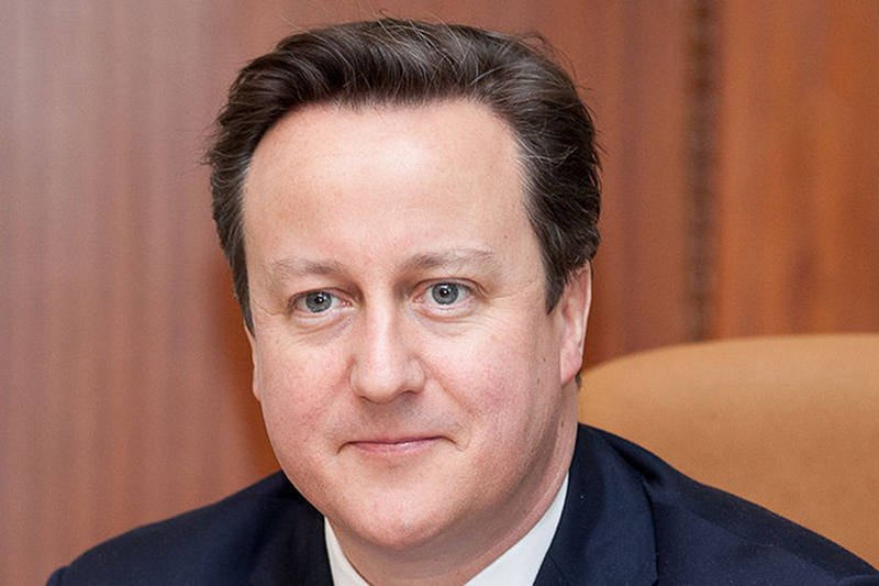 David Cameron podczas wizyty na Łotwie.