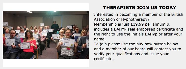 Członkostwo w British Association of Hypnotherapy można kupić łącznie za 30 funtów (na zdjęciu jest 20, ale po wejściu w okno przelewu cena wzrasta)