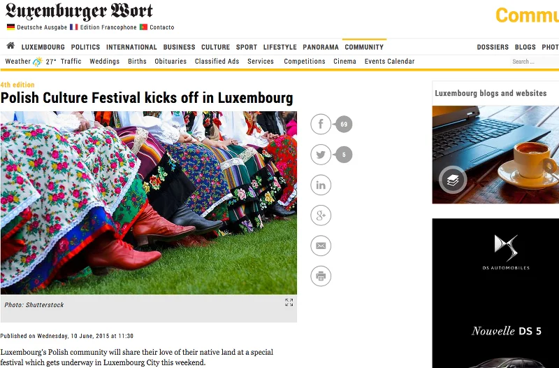 "Luksemburger Wort" o polskim festiwalu