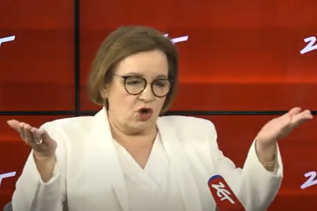 Anna Zalewska w audycji Radia Zet.