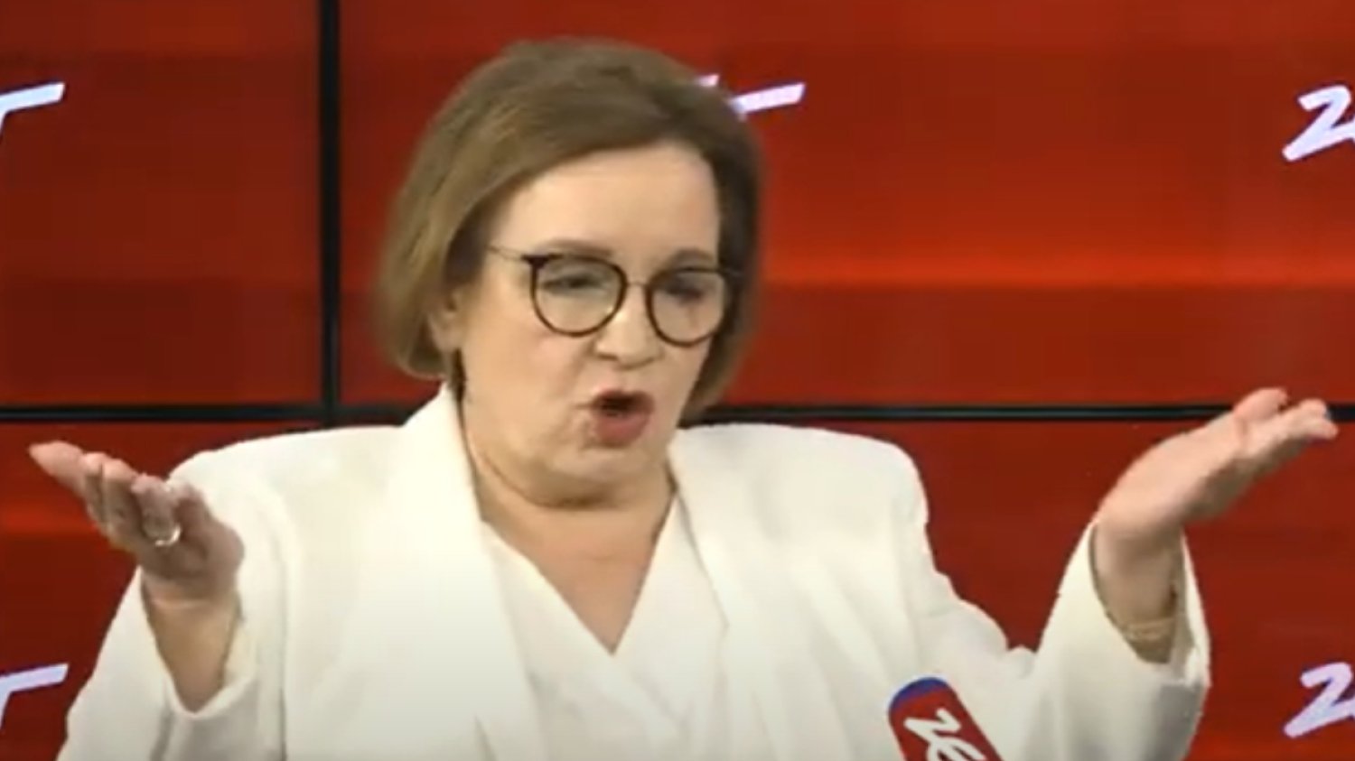 Anna Zalewska w audycji Radia Zet.