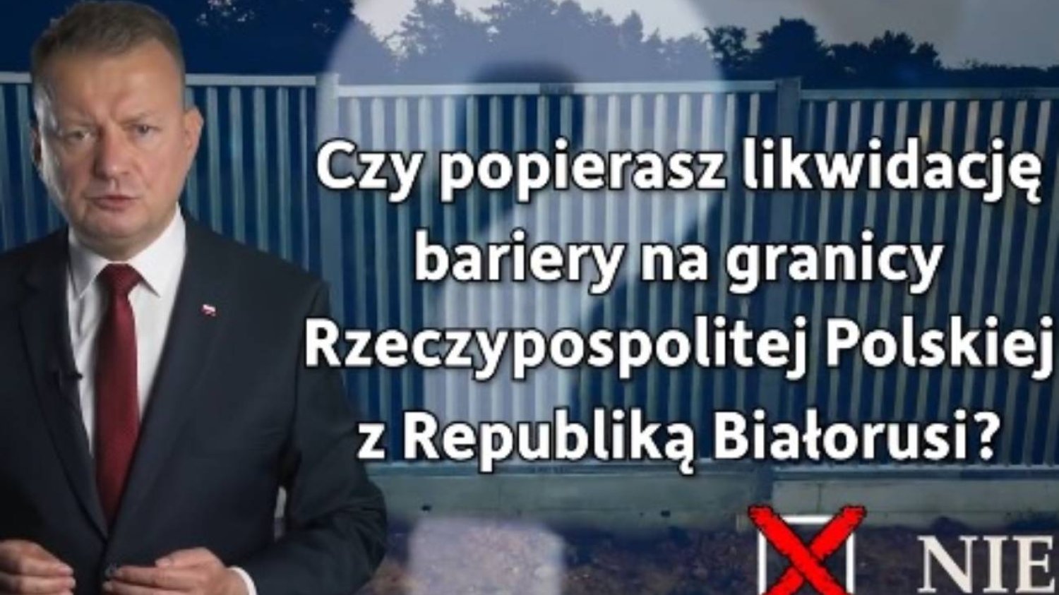 Czwarte pytanie w referendum. Błaszczak zapowiedział, że będzie dotyczyło płotu na granicy z Białorusią