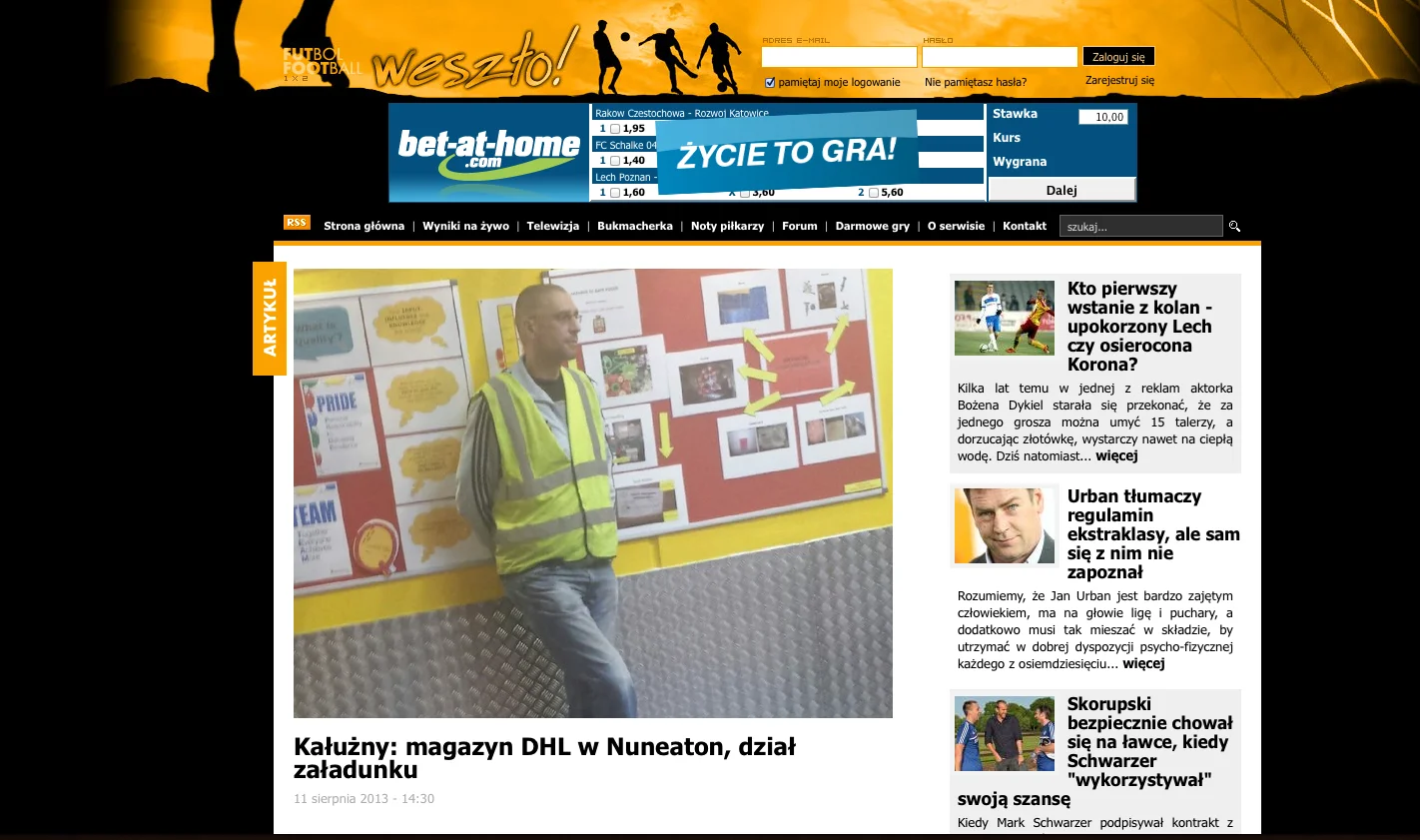 Portal weszlo.pl dotarło do Radosława Kałużnego