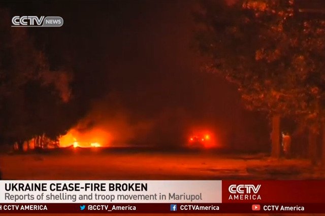 Po ogłoszeniu zawieszenia broni Rosjanie ostrzelali okolice Mariupola