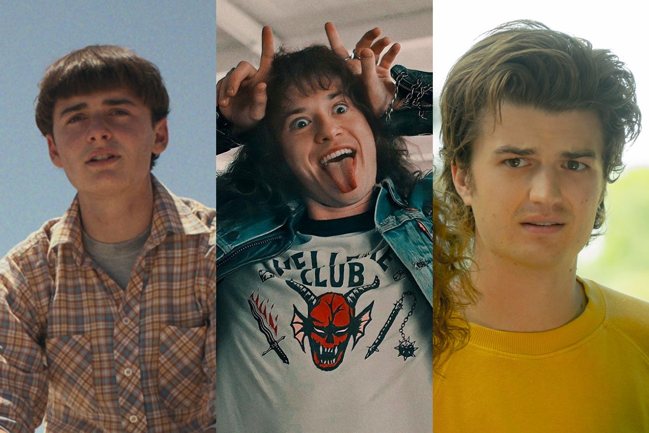 Will Byers (Noah Schnapp), Eddie Munson (Joseph Quinn) i Steve Harrington (Joe Keery) w 4. sezonie "Stranger Things").