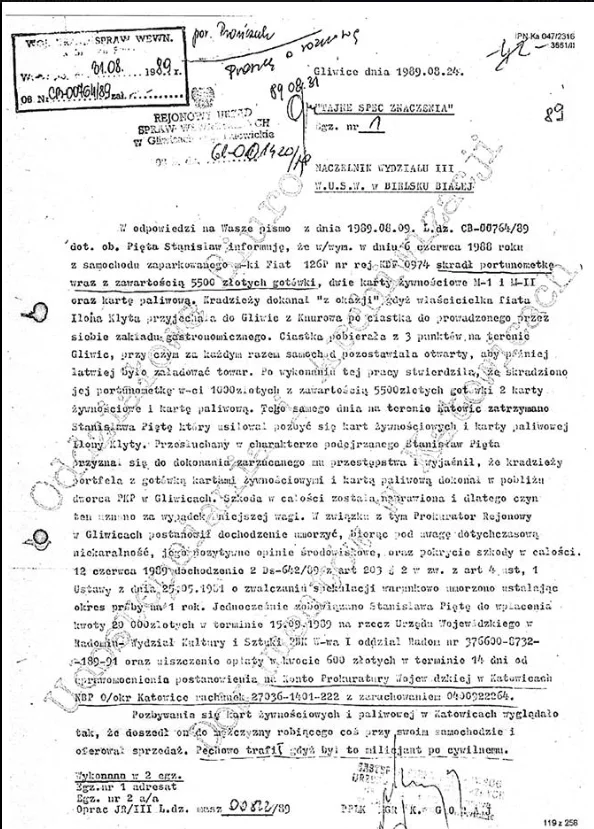 Niewygodny dokument w październiku opublikował Bronisław Foltyn