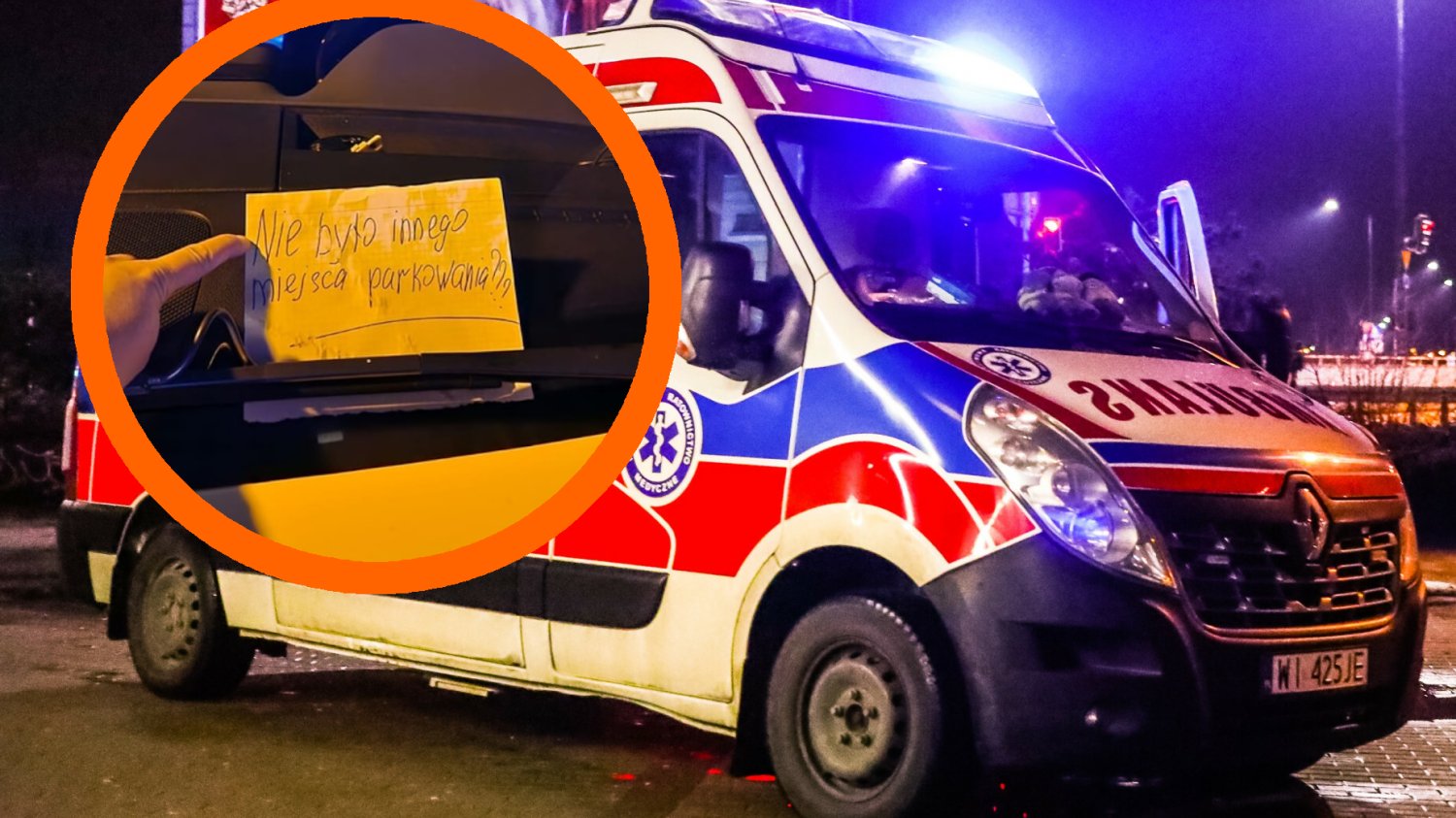 "Nie było innego miejsca do parkowania?". Taką kartkę za wycieraczką znaleźli ratownicy z Gdyni