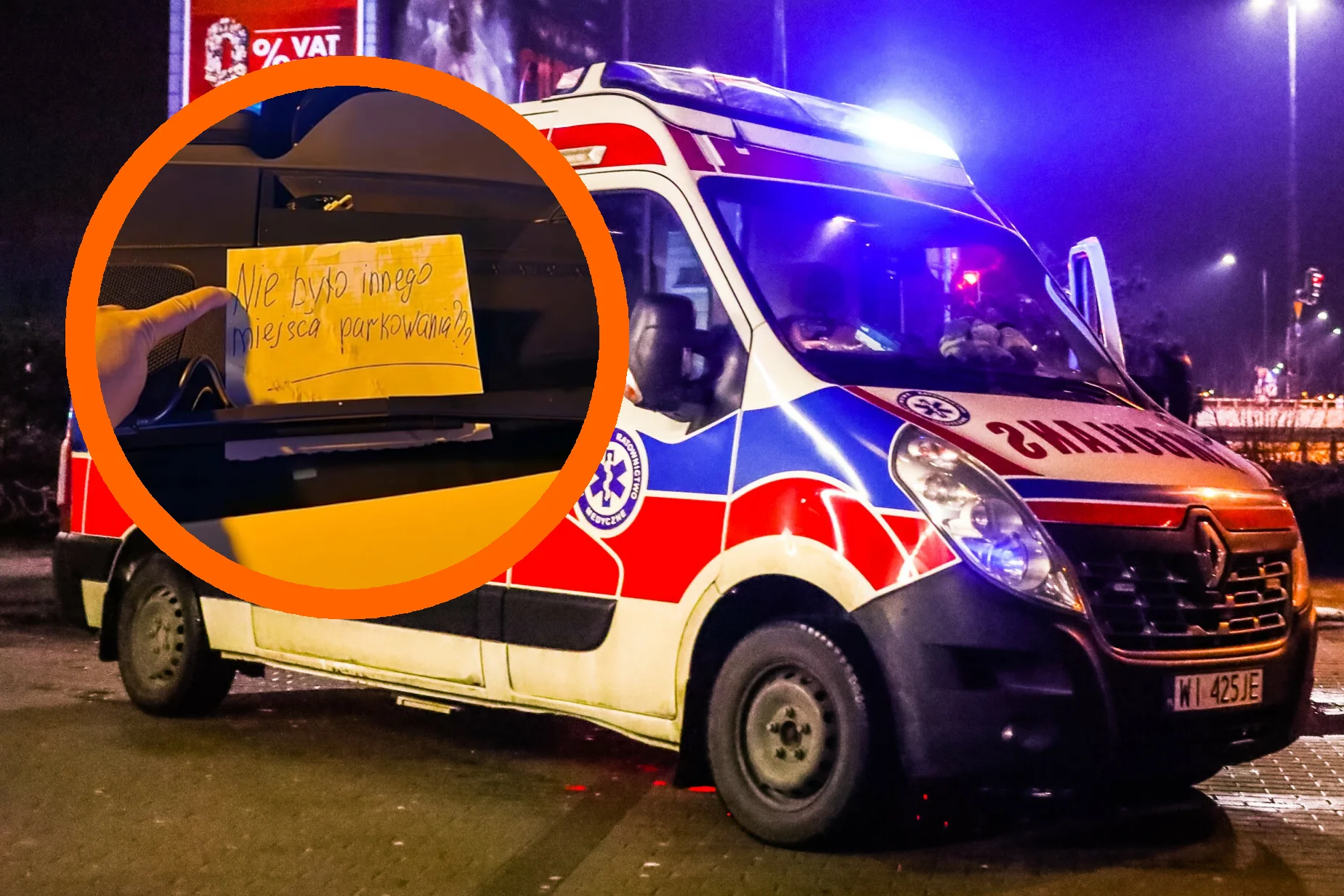 "Nie było innego miejsca do parkowania?". Taką kartkę za wycieraczką znaleźli ratownicy z Gdyni
