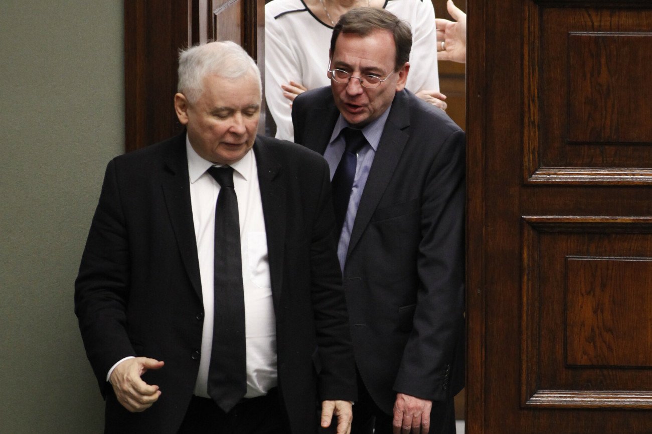 Prezes PiS Jarosław Kaczyński i szef MSWiA Mariusz Kamiński
