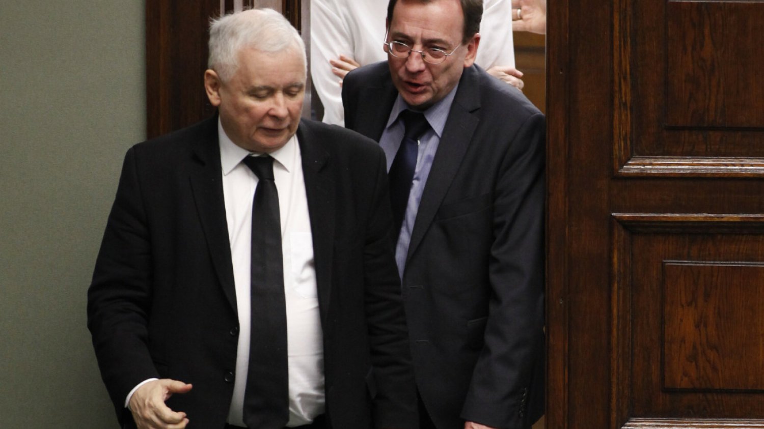 Prezes PiS Jarosław Kaczyński i szef MSWiA Mariusz Kamiński