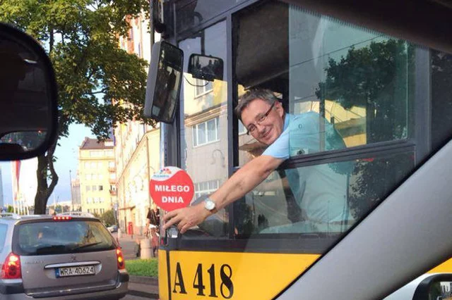 Wesoły Kierowca w pracy.