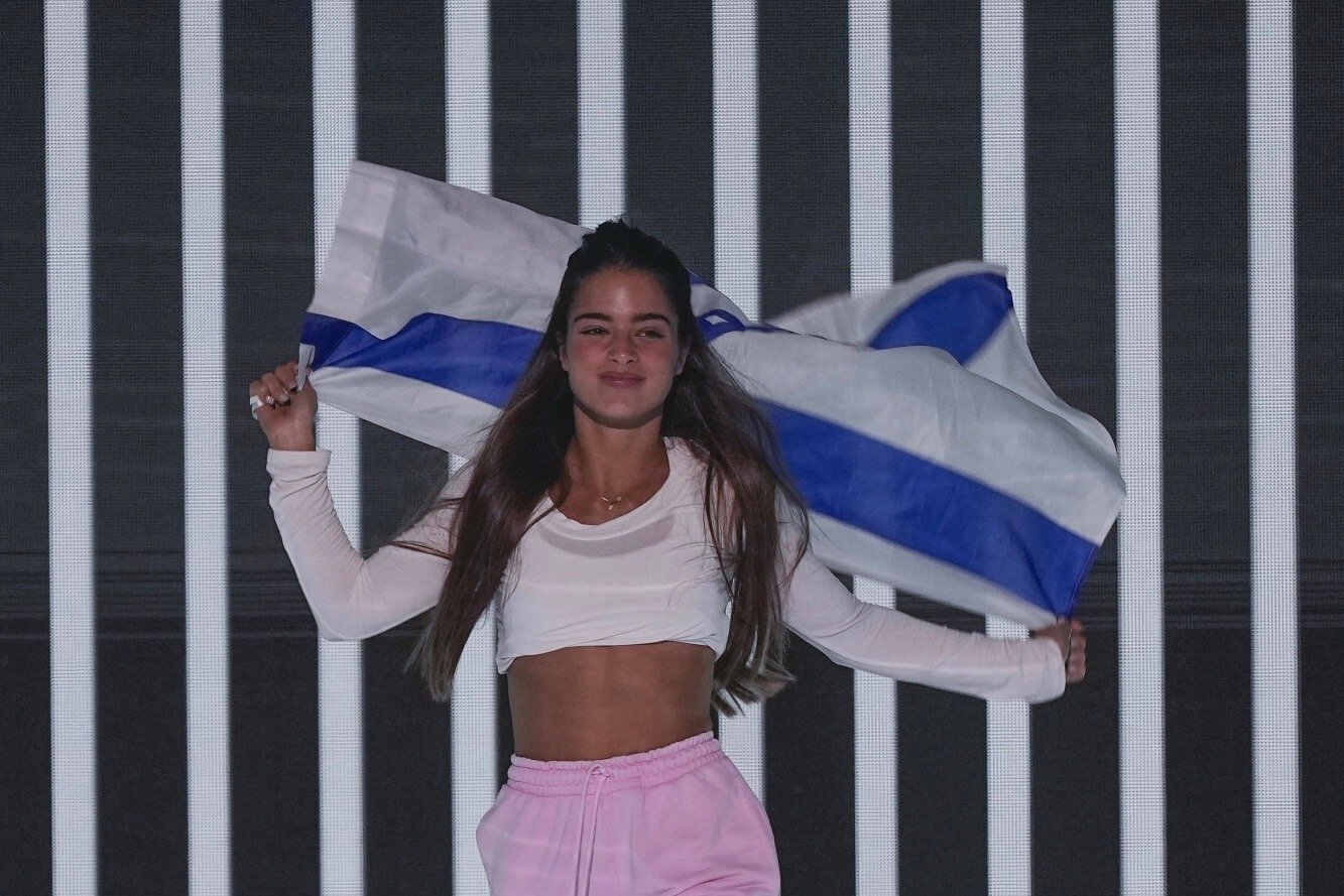 Artystka Noa Kirel z Izraela na próbach występu na Eurowizji w 2023 roku.