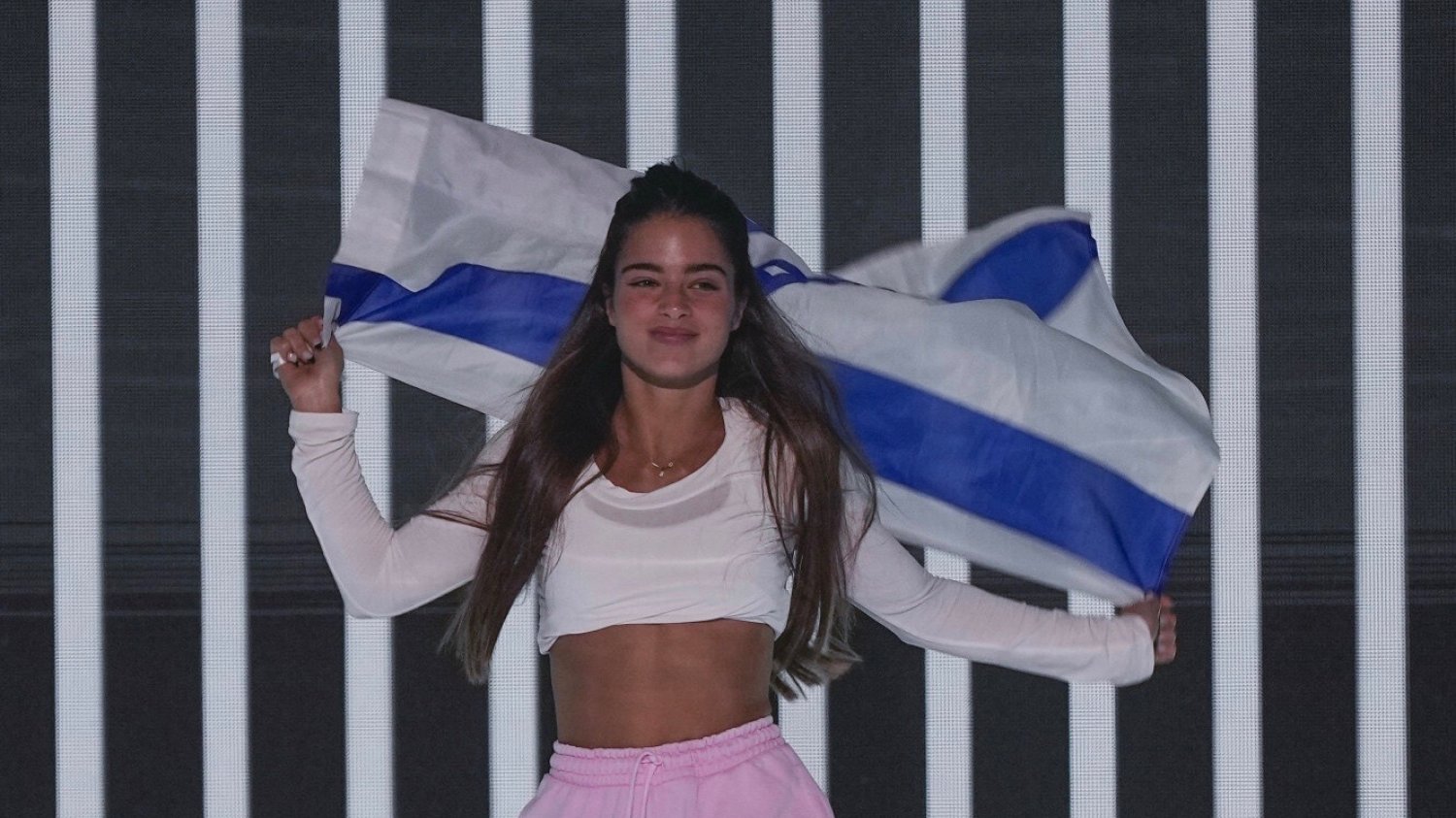 Artystka Noa Kirel z Izraela na próbach występu na Eurowizji w 2023 roku.
