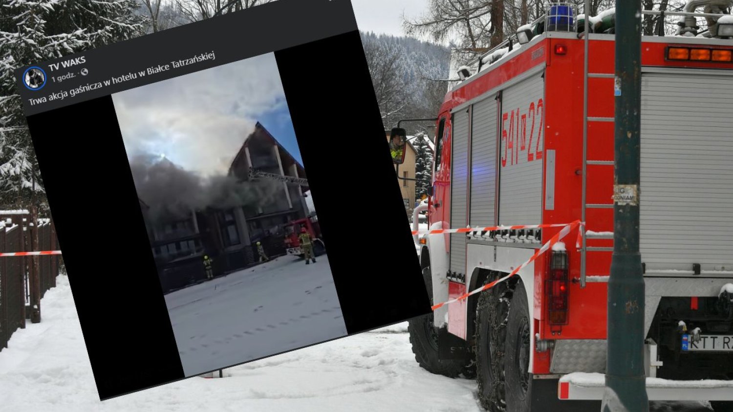 Pożar pensjonatu w Białce Tatrzańskiej Pożar w Białce Tatrzańskiej