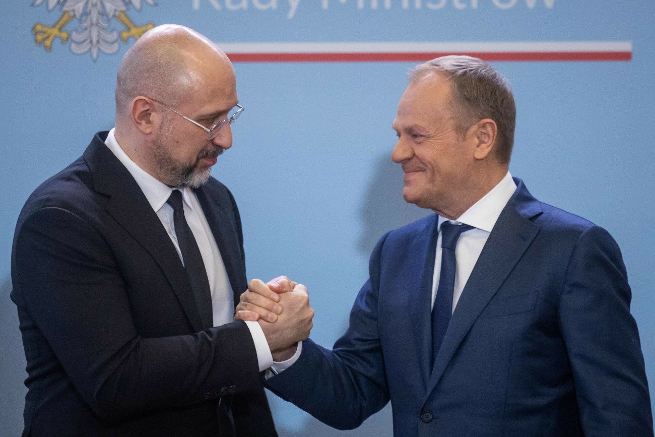 Denys Szmyhal i Donald Tusk