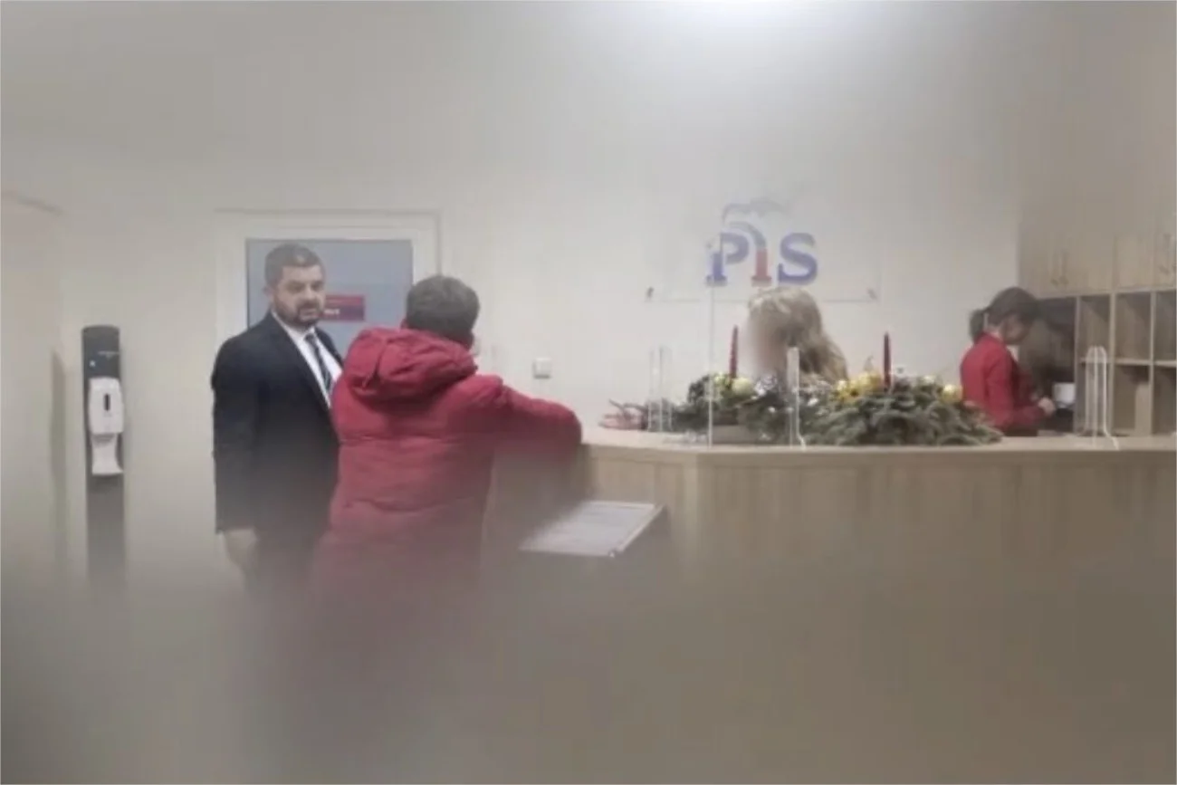 Michał Kołodziejczak w siedzibie PiS rozmawiał z Krzysztofem Sobolewskim.