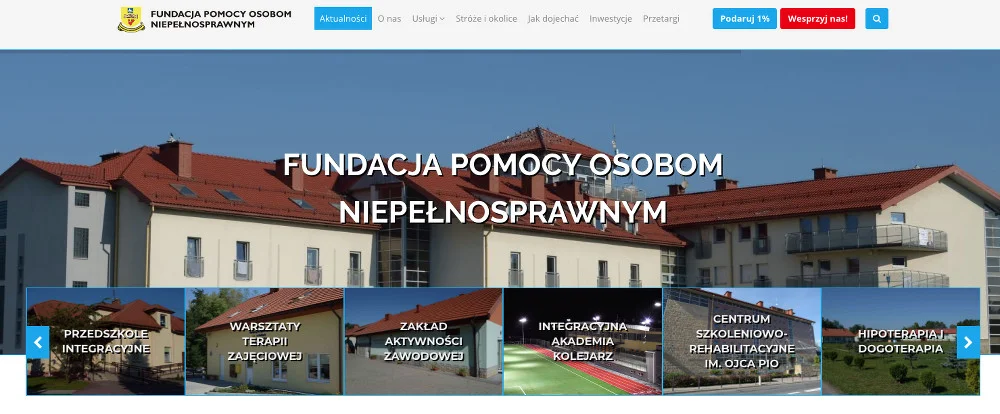 Screen ze strony Fundacji Pomocy Osobom Niepełnosprawnym.
