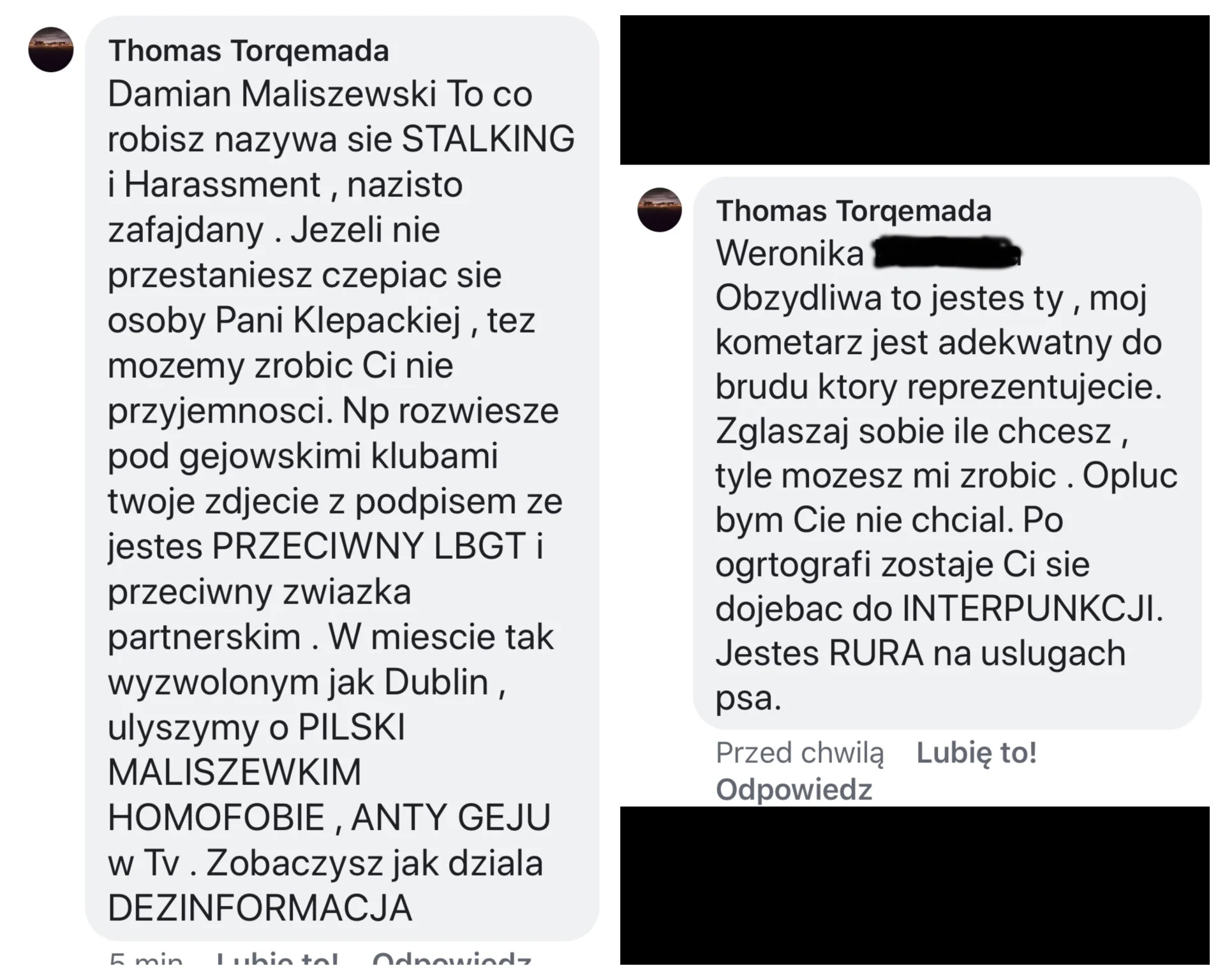 Publiczny komentarz jednego z wielu fanów Zofi Klepackiej na profilu olimpijki.