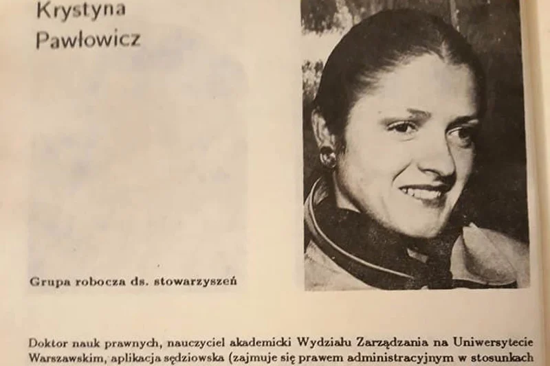 Tego Krystyna Pawłowicz z historii nie wymaże.