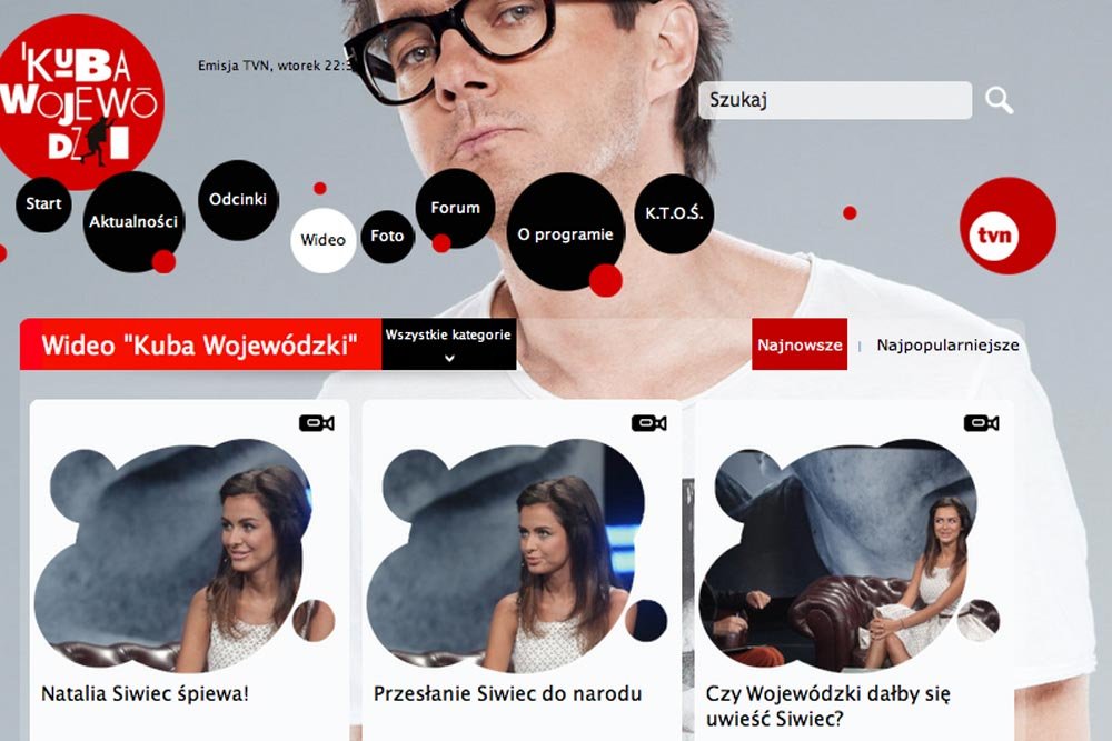 Strona internetowa show Kuby Wojewódzkiego