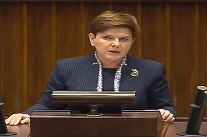 Wystąpienie Beaty Szydło z 15.12., podczas którego miały paść obraźliwe słowa.