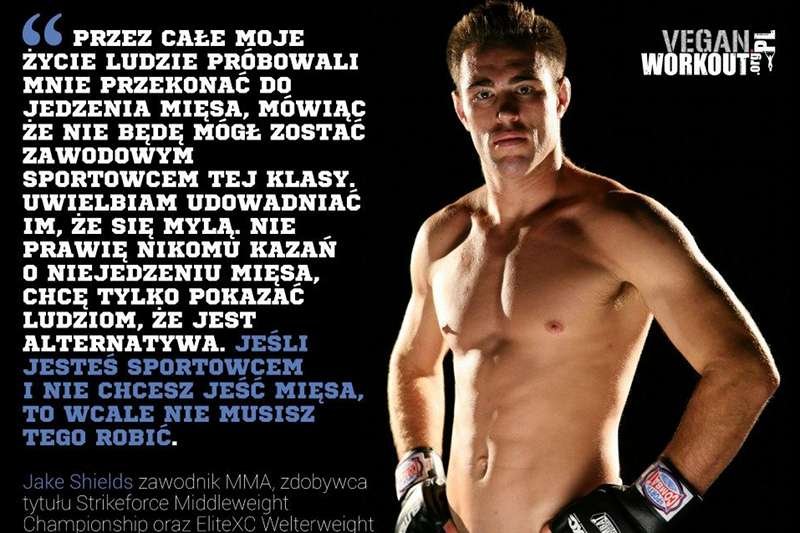 Jake Shields to sportowiec - wegetarianin. Nie je mięsa, a mimo to wciąż wygrywa walki MMA.