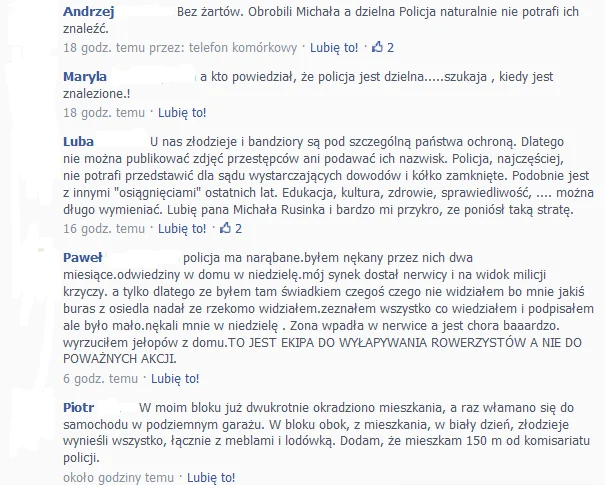 Opublikowanie zdjęć złodziei zawsze wzbudza emocje wśród internatów.