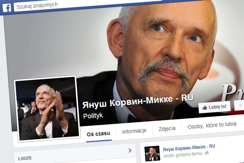 Janusz Korwin-Mikke uruchomił rosyjską wersję swojej strony na Facebooku.
