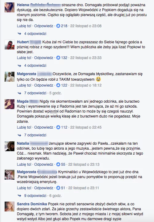 Komentarze po odcinku z udziałem Pawła Domagały i Popka.