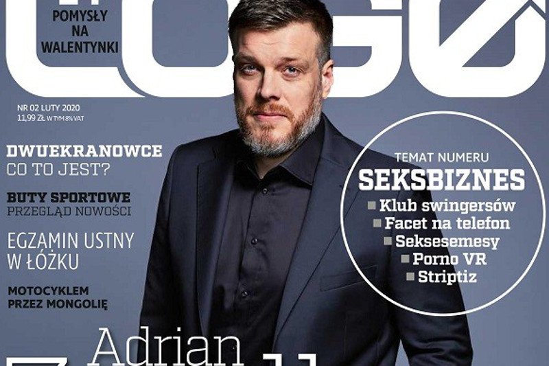 Z okładki magazynu "Logo" z Adrianem Zandbergiem kpi już cały internet.