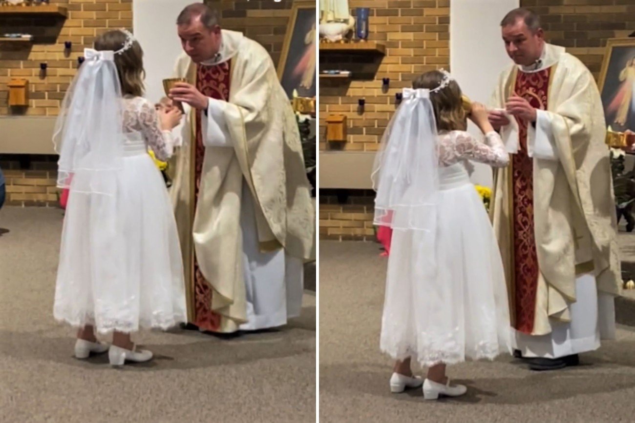 Nagranie z komunii świętej stało się hitem internetu