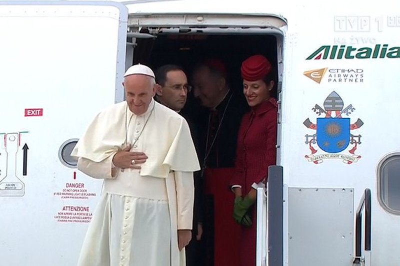 Papież Franciszek przybył do Krakowa