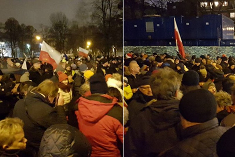 24 grudnia na wieczerzę przed sejmem, stawiło się ok 500 osób