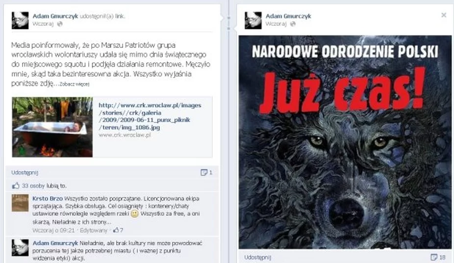 Przywódca NOP dziękuje za atak na wrocławski skłot