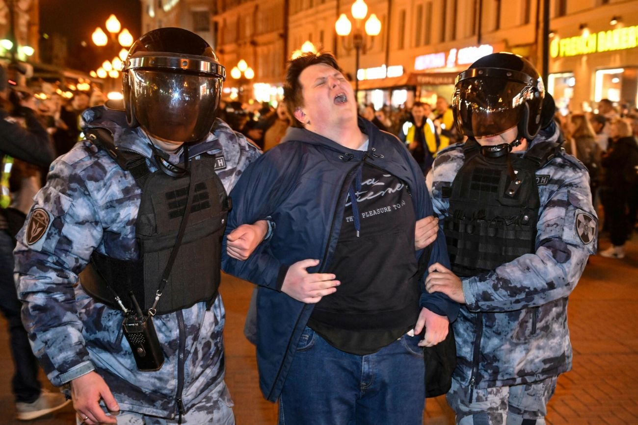 Protesty antywojenne w Rosji.