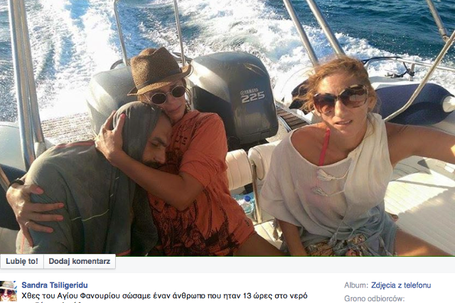 Uchodźca z Syrii uratowany przez greckich turystów