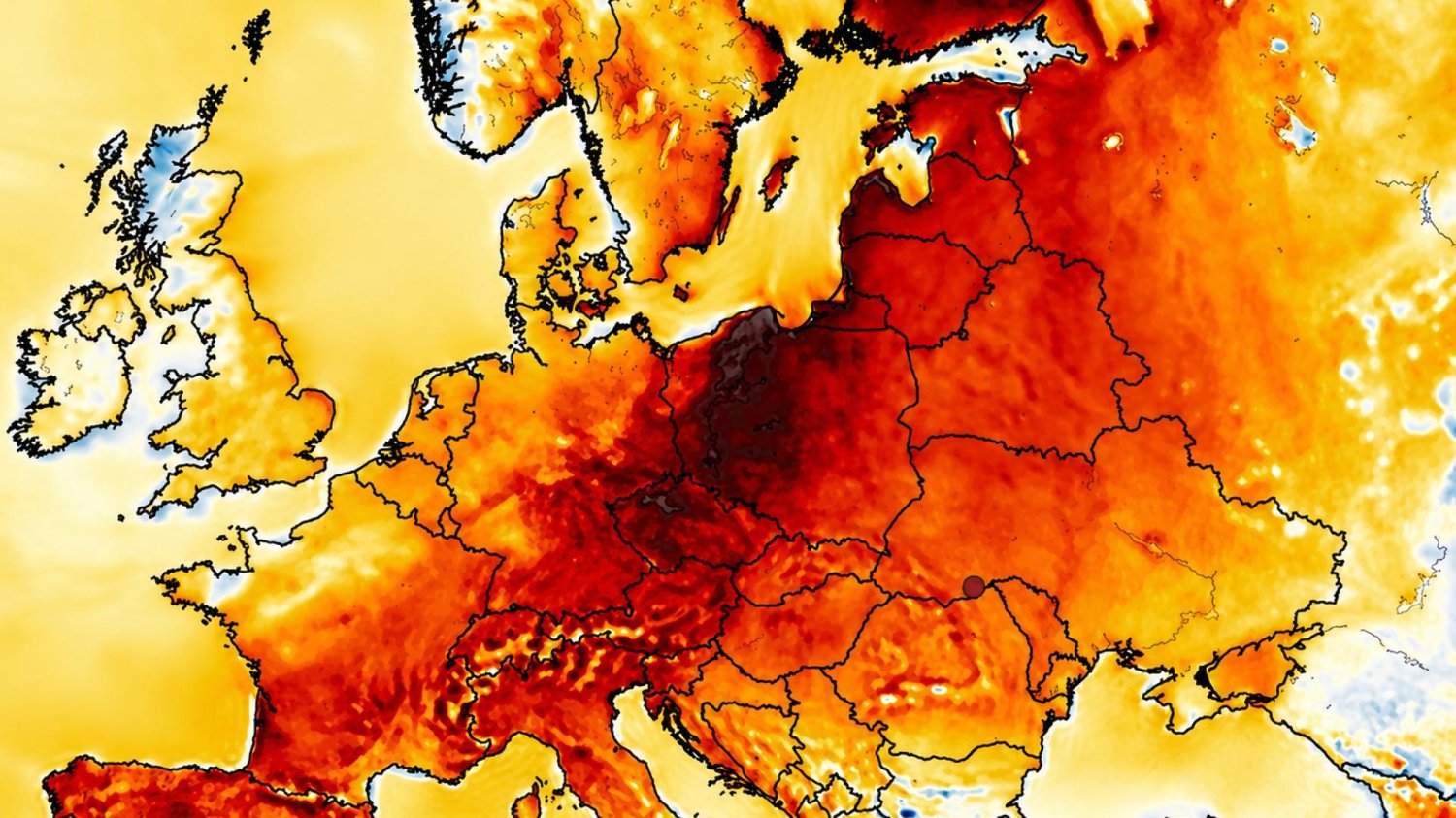 Mapa z prognozą pogody