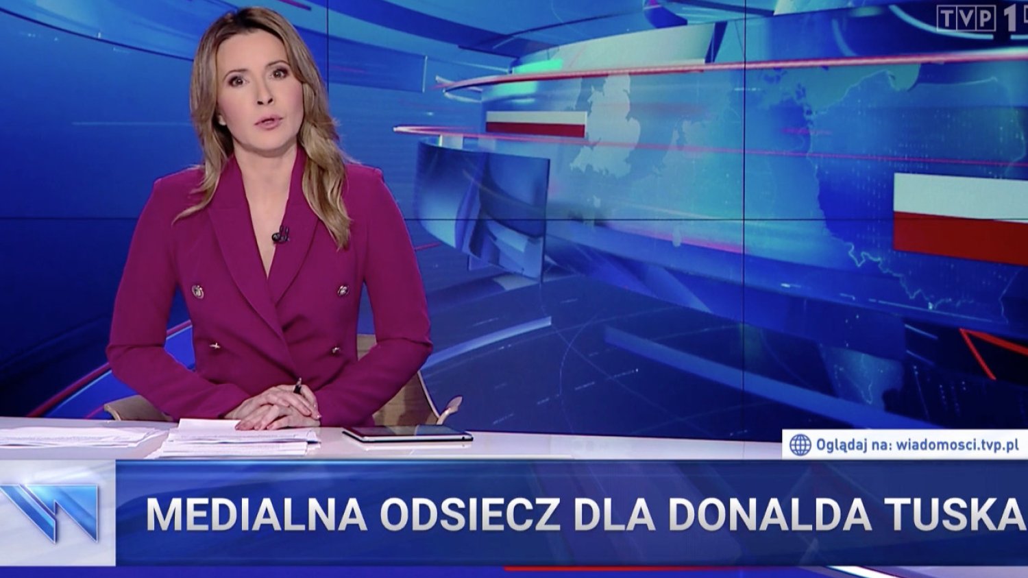 Marta Kielczyk prowadzi "Wiadomości" TVP