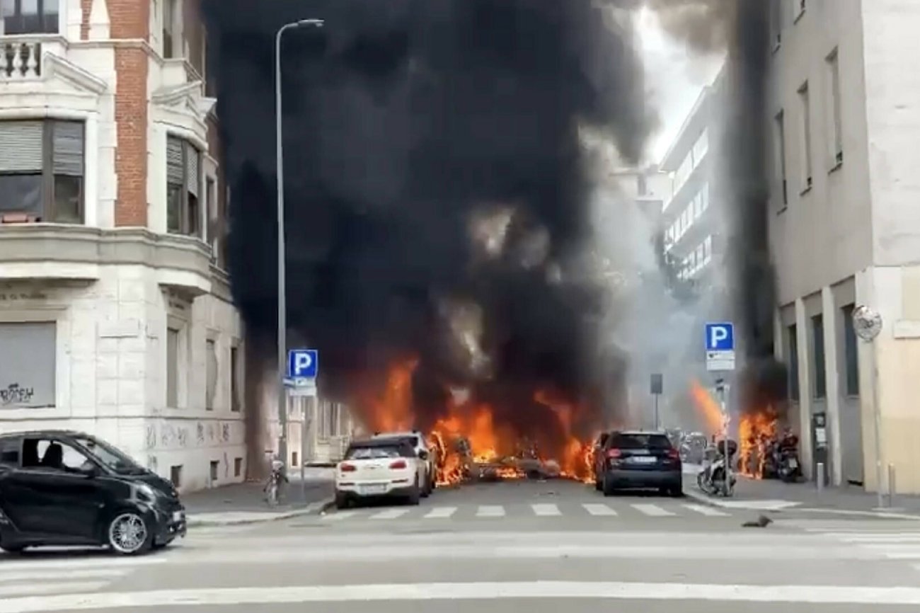 Wielka eksplozja w centrum Mediolanu.