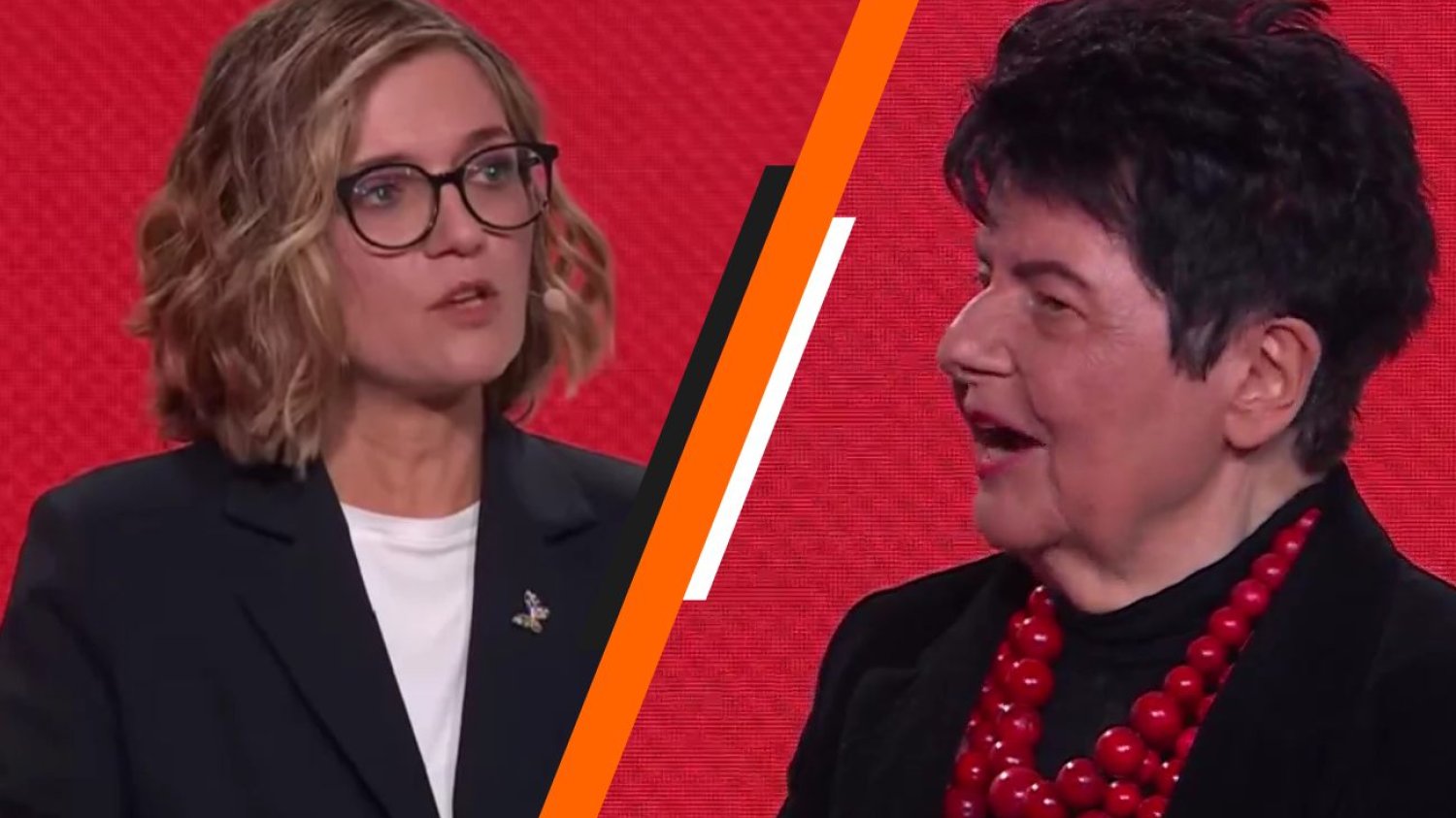 "Jak to jest jeść konfitury...". Pod koniec debaty doszło do spięcia kandydatek lewicy Joanna Senyszyn nagle zagięła Magdalenę Biejat. Padło pytanie o konfitury