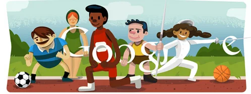 Doodle na rozpoczęcie Igrzysk w Londynie w 2012 roku.
