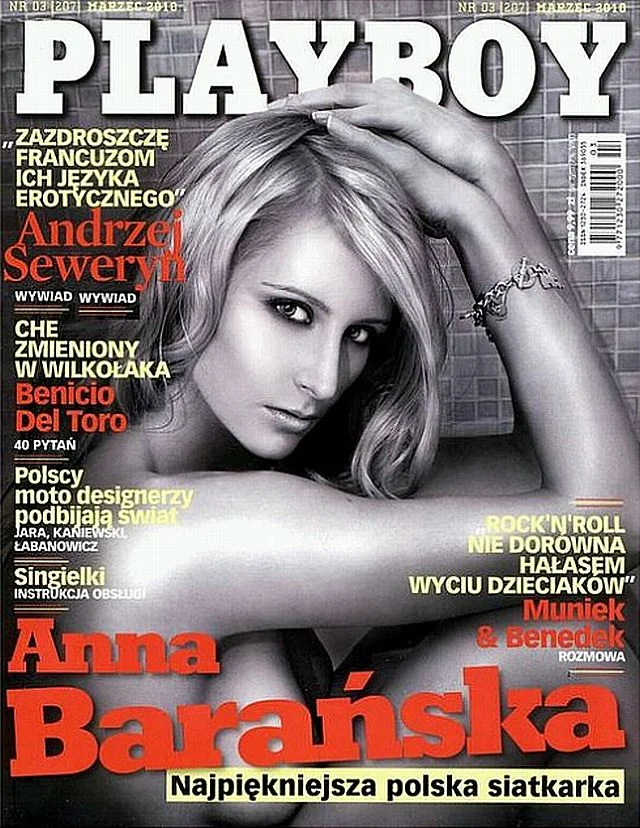 Anna Barańska, dziś znana jako Werblińska, na okładce polskiego "Playboya". Jako pierwsza sportsmenka.