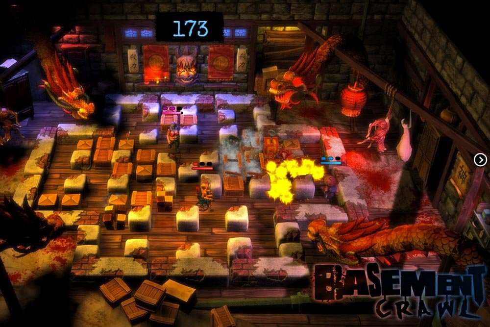 Screen z gry "Basement Crawl"