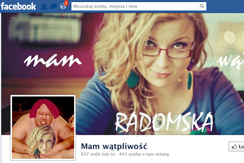 Facebook przypadkowo usunął fanpage Aleksandy Radomskiej, która prowadzi bloga "Mam wątpliwość".