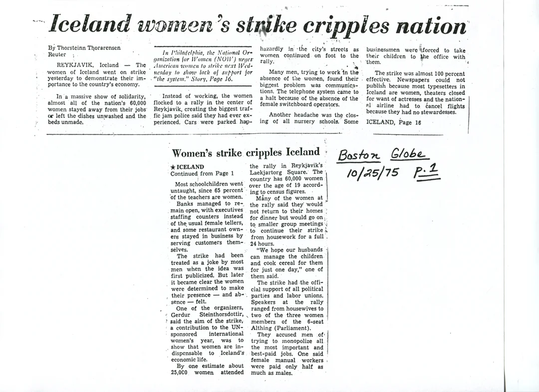 Skan artykułu w "Boston Globe".