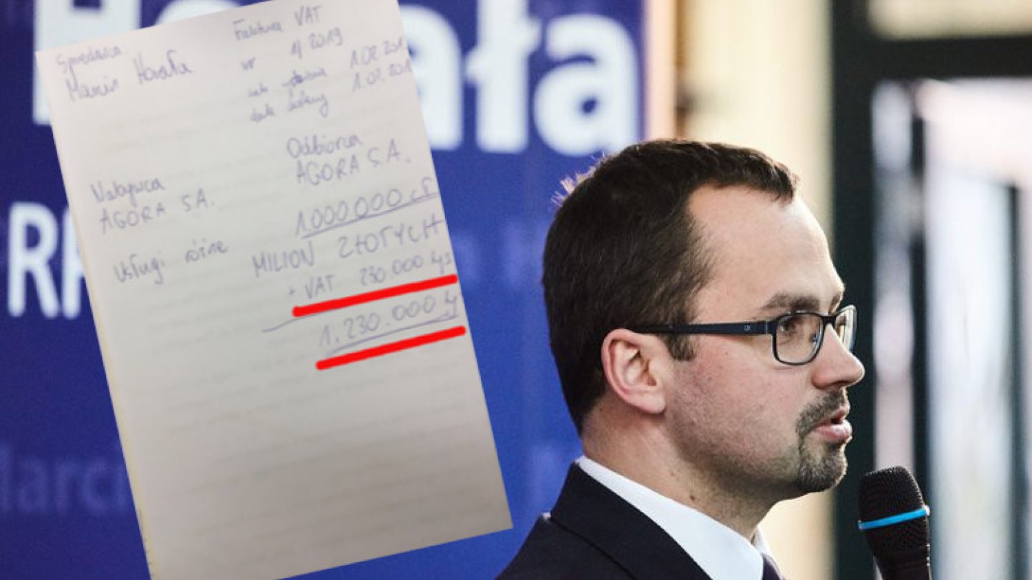 Marcin Horała wystawił swoją fakturę "Gazecie Wyborczej".
