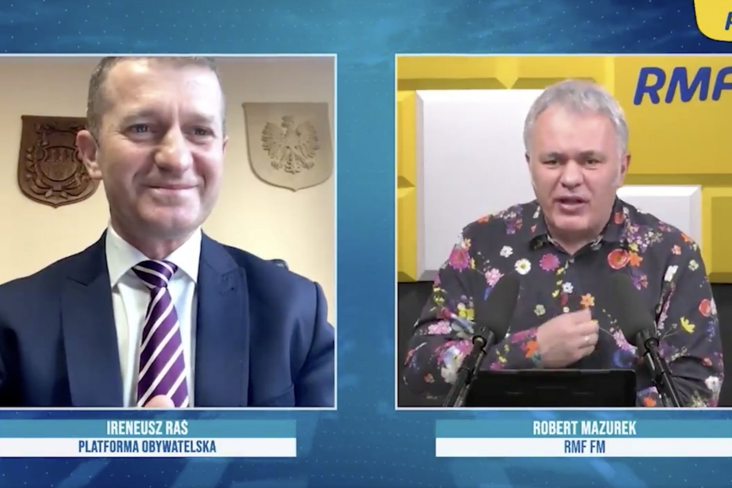 Ireneusze Raś w rozmowie z Mazurkiem. Dziennikarz starał się ośmieszyć polityka PO.