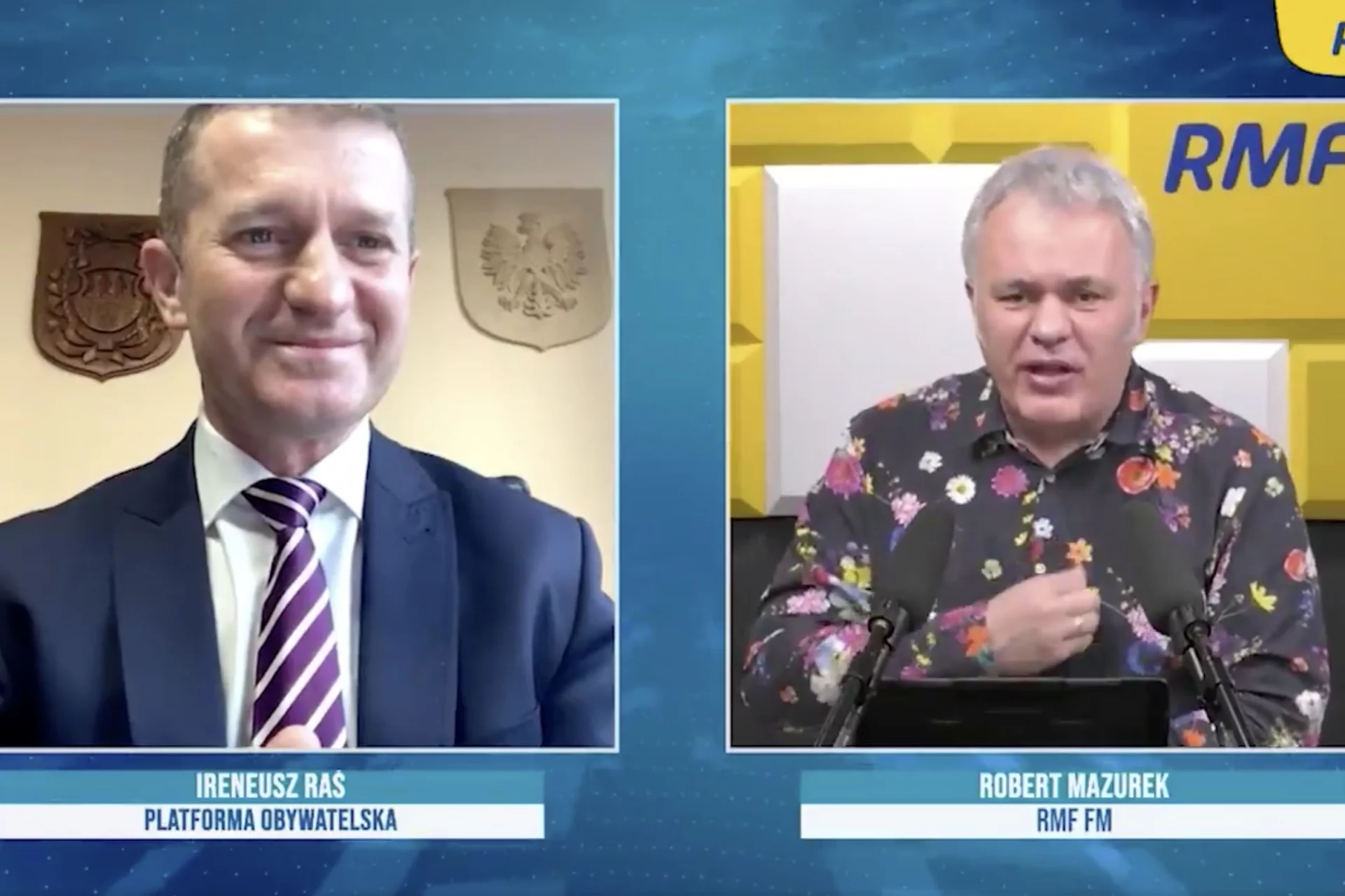 Ireneusze Raś w rozmowie z Mazurkiem. Dziennikarz starał się ośmieszyć polityka PO.