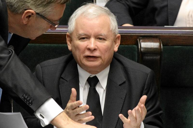 Jarosław Kaczyński podczas posiedzenia sejmu 22.11.2013 roku.